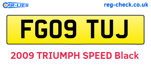 FG09TUJ are the vehicle registration plates.