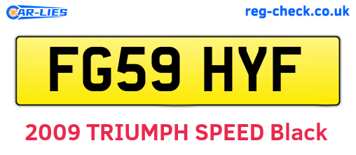 FG59HYF are the vehicle registration plates.