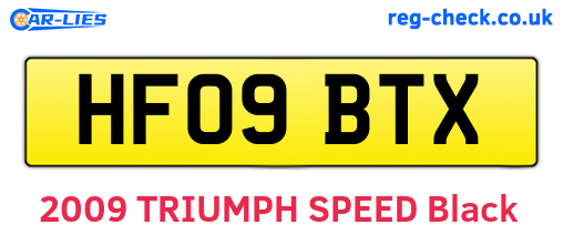 HF09BTX are the vehicle registration plates.