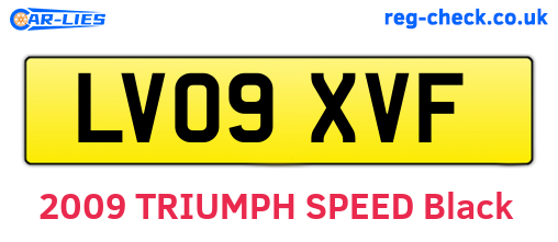LV09XVF are the vehicle registration plates.