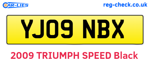 YJ09NBX are the vehicle registration plates.