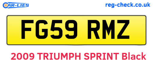 FG59RMZ are the vehicle registration plates.