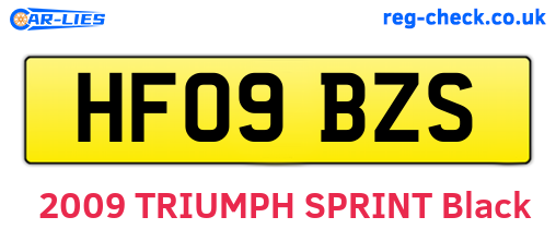 HF09BZS are the vehicle registration plates.