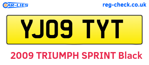 YJ09TYT are the vehicle registration plates.