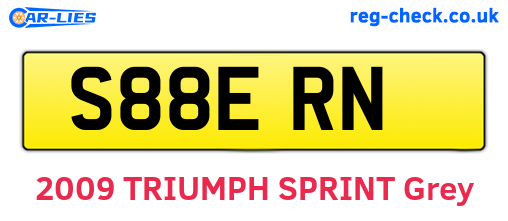 S88ERN are the vehicle registration plates.
