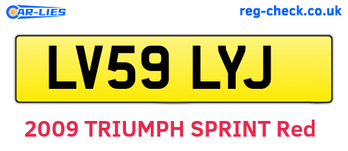 LV59LYJ are the vehicle registration plates.