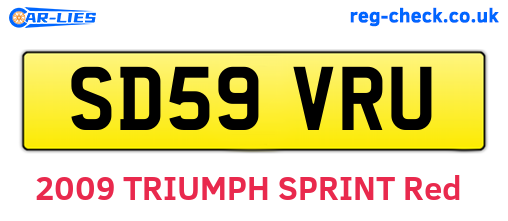 SD59VRU are the vehicle registration plates.