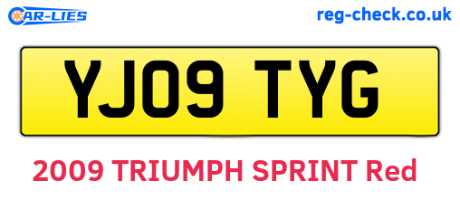 YJ09TYG are the vehicle registration plates.