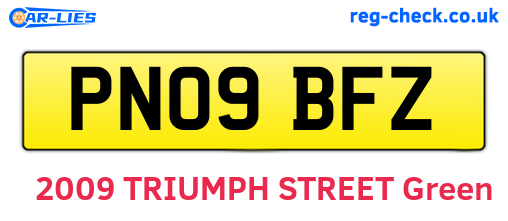 PN09BFZ are the vehicle registration plates.