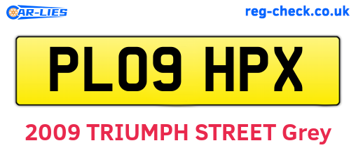PL09HPX are the vehicle registration plates.