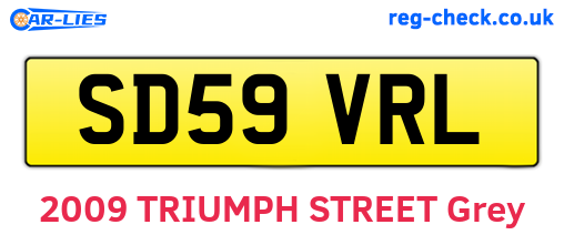 SD59VRL are the vehicle registration plates.