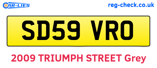SD59VRO are the vehicle registration plates.