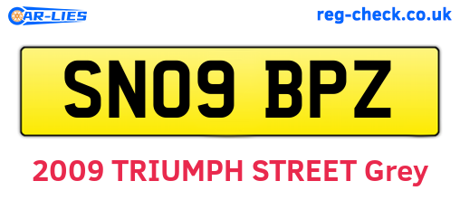 SN09BPZ are the vehicle registration plates.