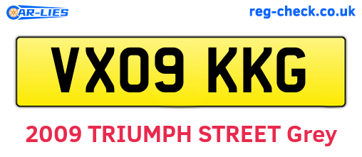VX09KKG are the vehicle registration plates.