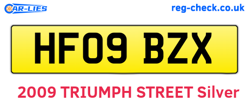 HF09BZX are the vehicle registration plates.