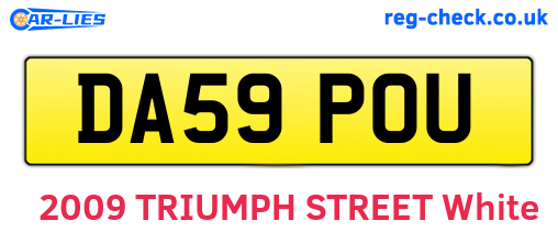 DA59POU are the vehicle registration plates.