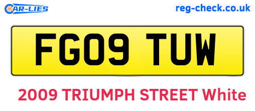FG09TUW are the vehicle registration plates.