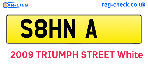 S8HNA are the vehicle registration plates.