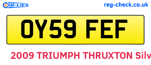 OY59FEF are the vehicle registration plates.