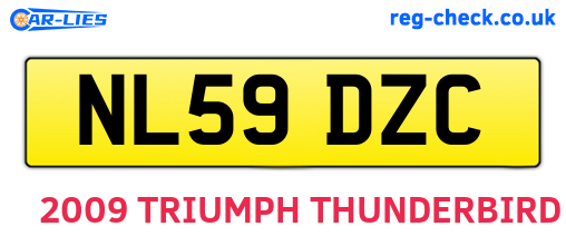 NL59DZC are the vehicle registration plates.