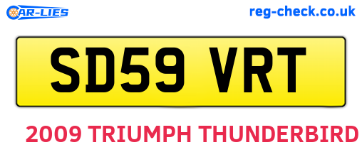 SD59VRT are the vehicle registration plates.