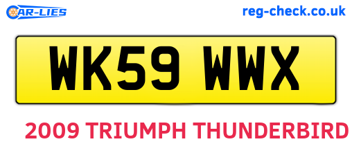 WK59WWX are the vehicle registration plates.