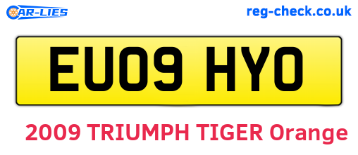 EU09HYO are the vehicle registration plates.