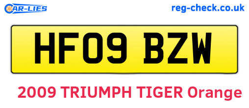 HF09BZW are the vehicle registration plates.