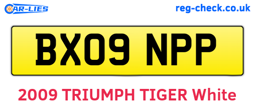BX09NPP are the vehicle registration plates.