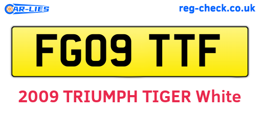 FG09TTF are the vehicle registration plates.