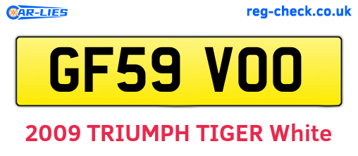 GF59VOO are the vehicle registration plates.
