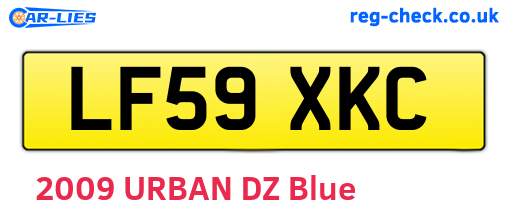 LF59XKC are the vehicle registration plates.
