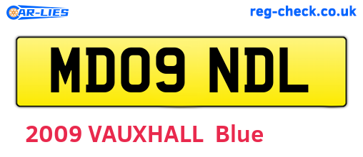 MD09NDL are the vehicle registration plates.