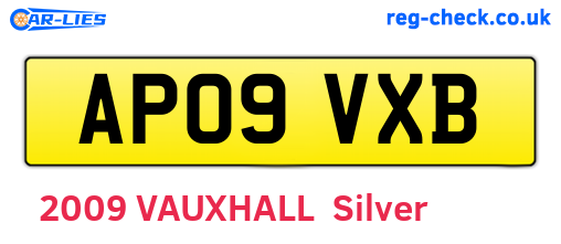 AP09VXB are the vehicle registration plates.