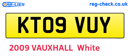 KT09VUY are the vehicle registration plates.