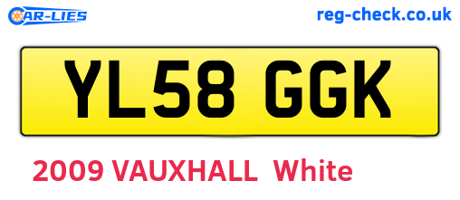YL58GGK are the vehicle registration plates.