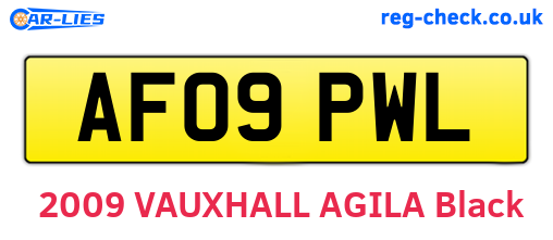 AF09PWL are the vehicle registration plates.