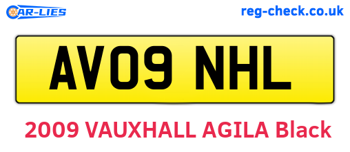 AV09NHL are the vehicle registration plates.