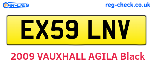 EX59LNV are the vehicle registration plates.