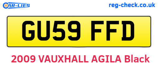 GU59FFD are the vehicle registration plates.