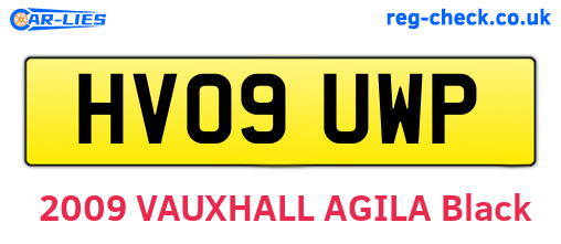 HV09UWP are the vehicle registration plates.