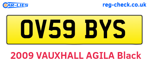 OV59BYS are the vehicle registration plates.