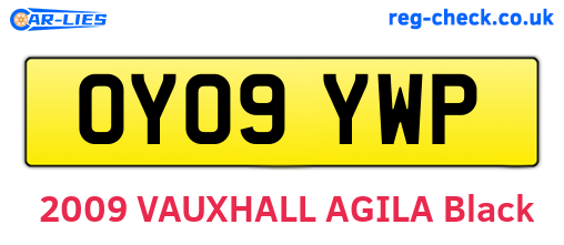 OY09YWP are the vehicle registration plates.