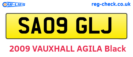 SA09GLJ are the vehicle registration plates.