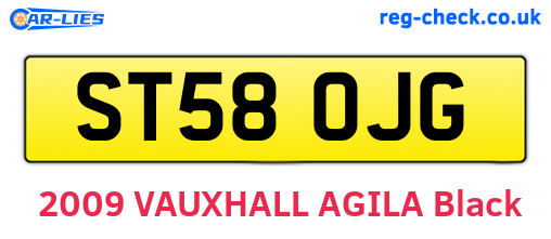 ST58OJG are the vehicle registration plates.