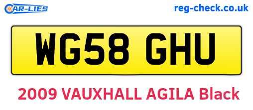 WG58GHU are the vehicle registration plates.
