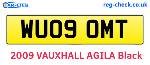 WU09OMT are the vehicle registration plates.
