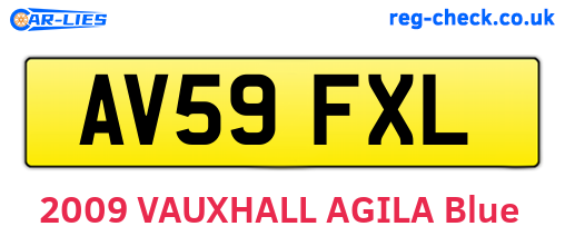 AV59FXL are the vehicle registration plates.