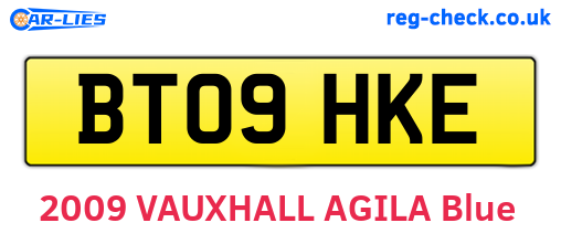 BT09HKE are the vehicle registration plates.