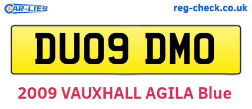 DU09DMO are the vehicle registration plates.